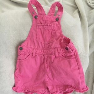 Cute pink shirt overalls!